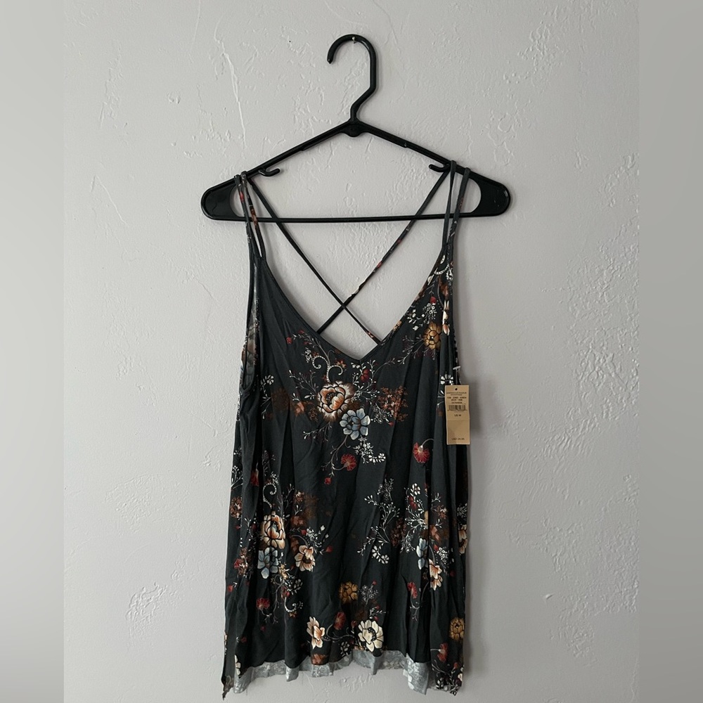 American Eagle Outfitters Floral Strappy Tank Top